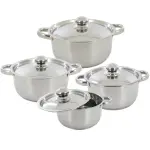 8 Piece Stainless Steel Cookware Set